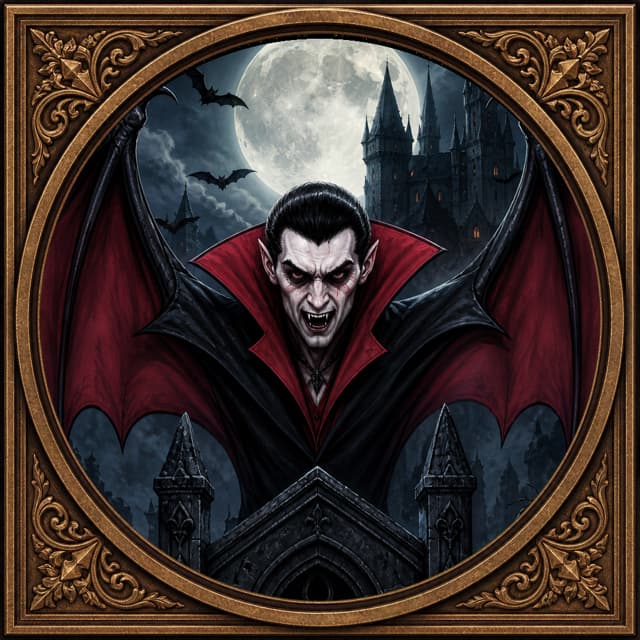 Vampir karakter çizimi